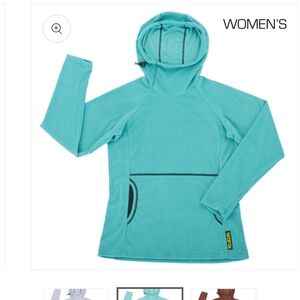 Melanzana Micro Grid Hoodie V2 Women's Large Turquoise